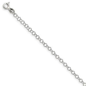 3.5mm, Sterling Silver Fancy Solid Cable Link Chain Bracelet, 7 Inch